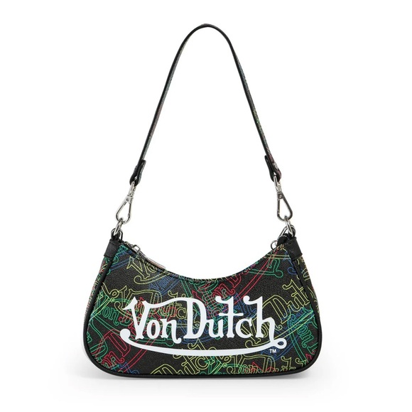 Von Dutch | “Neon Logo” Shoulder Bag & Removable Iconic Wrench Charm - Picture 1 of 9